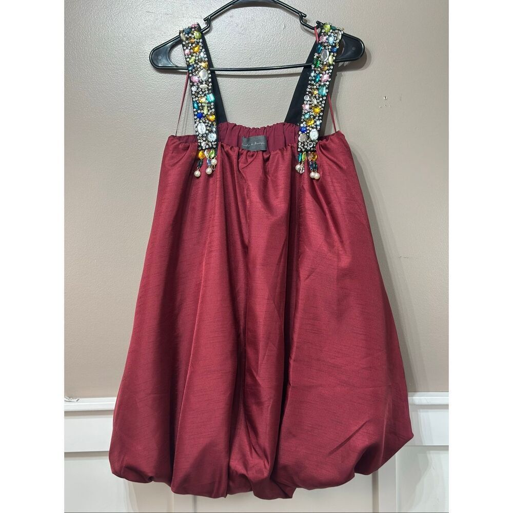 NWT Anthropologie Sunday in Brooklyn Embellished Straps Bubble Mini Dress Small - Picture 10 of 10